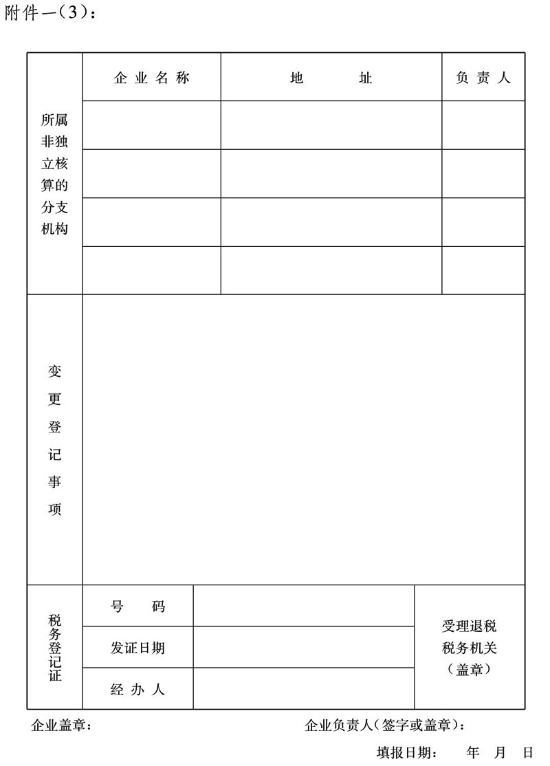 出口货物退(免)税申报表