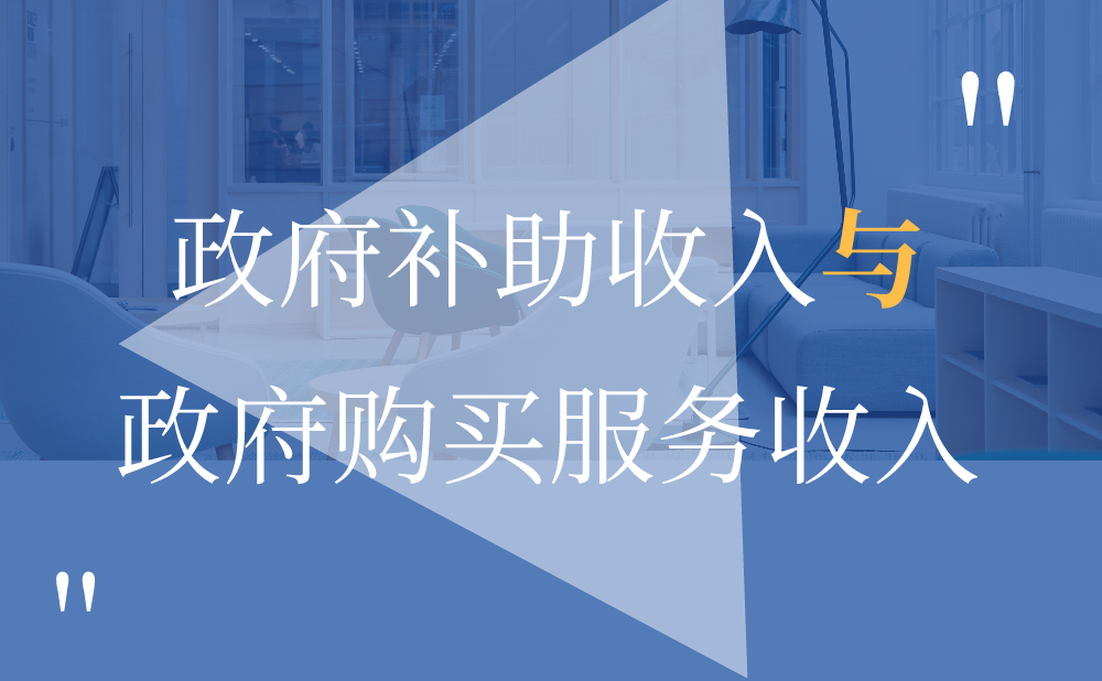 如何区分“政府补助收入”与“政府购买服务收入”?