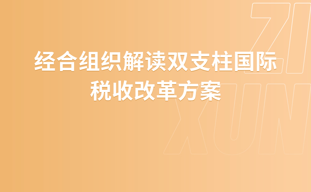 经合组织解读双支柱国际税收改革方案