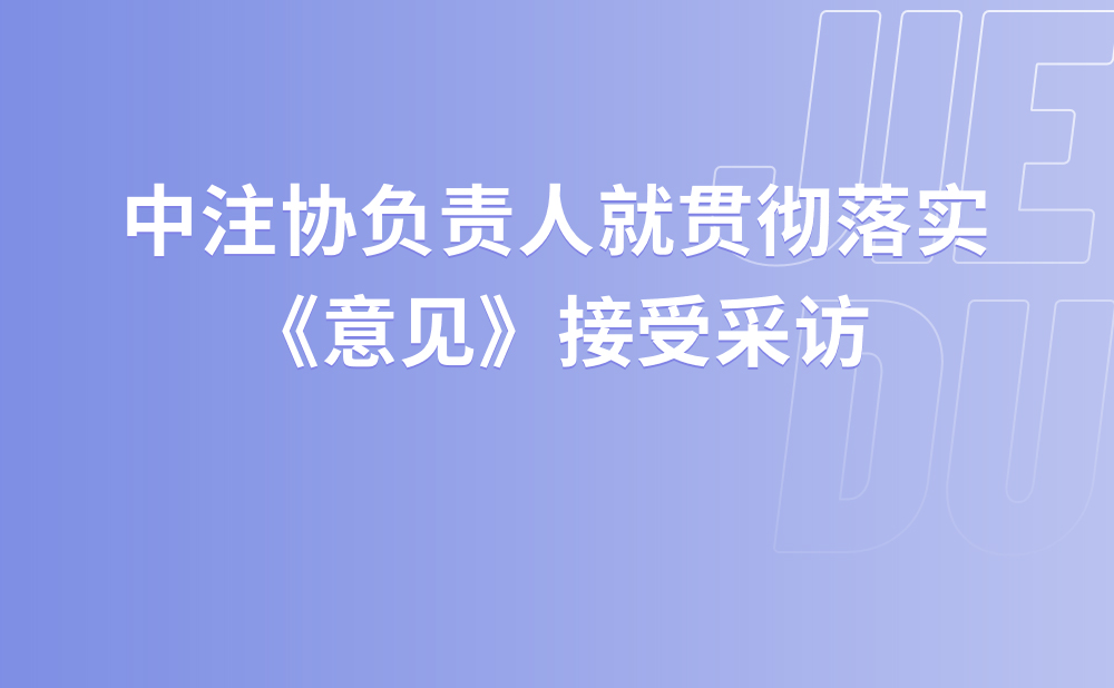 中注协负责人就贯彻落实《国务院办公厅关于进一步规范财务审计秩序促进注册会计师行业健康发展的意见》接受采访