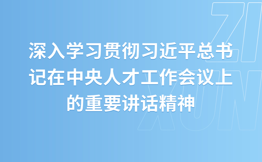 深入学习贯彻习近平总书记在中央人才工作会议上的 重要讲话精神 总结和推进税务系统人才工作